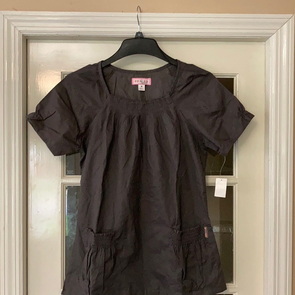 Lily Steel Women Uniform Top.55 percent cotton